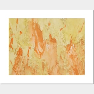 Fire. Flames, heat, bright sparks in an abstract manner Posters and Art